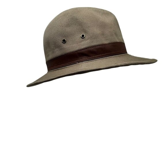 Dorfman Hat Co. Men's Twill Outback Hat beige UPF 50 size Large - Picture 10 of 10